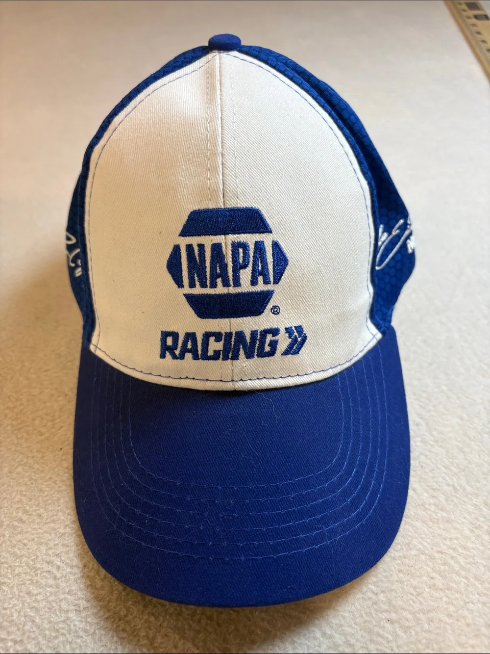 Nascar NAPA Racing Blue and White Trucker Hat